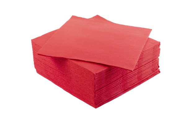 TOVAGLIOLO 33X33 2 veli ROSSO pz.50X24