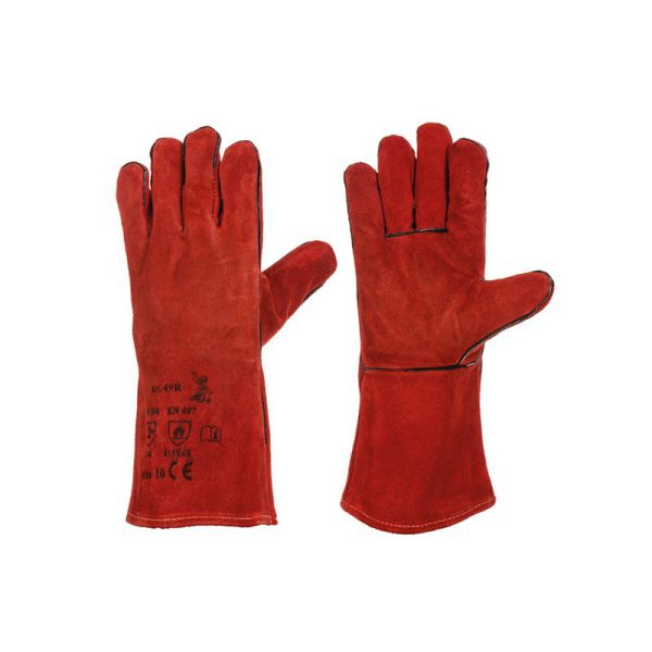 GUANTO SALDATORE CROSTA FODERATO ROSSO pz. 12
