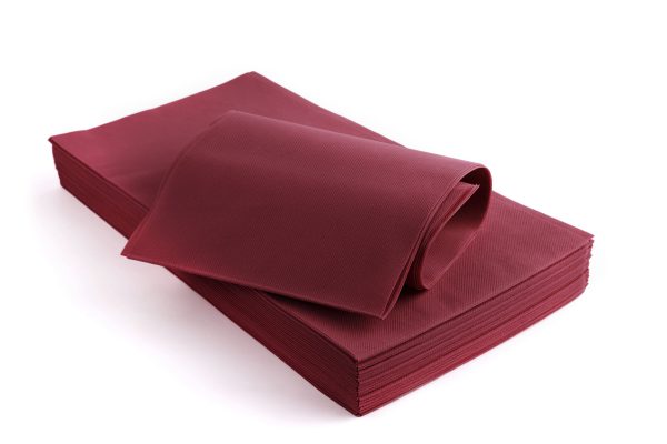 TOVAGLIE PIEGATE 100X100 TNT BORDEAUX pz. 25X4