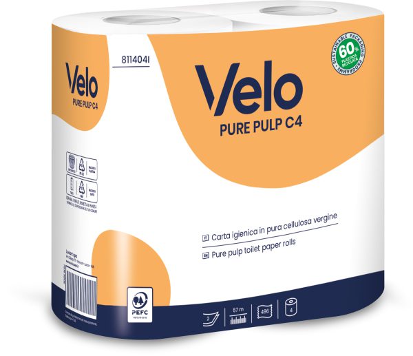 CARTA IGIENICA VELO PURE PULP C4M pz. 4X14