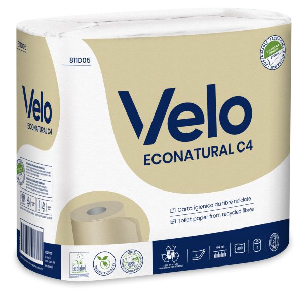 CARTA IGIENICA VELO ECONATURAL C4 pz. 4X14