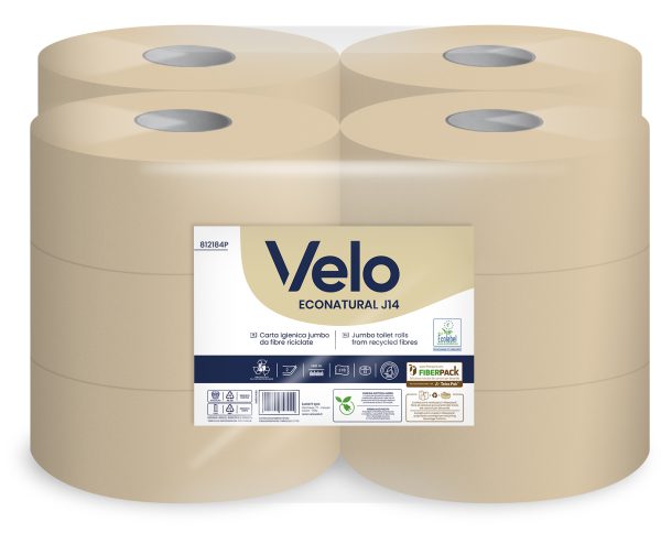 CARTA IGIENICA MINI JUMBO VELO NATURAL J14 pz. 12
