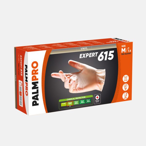 GUANTI VINYL POWDER FREE PALMPRO 615 tg. L pz. 100