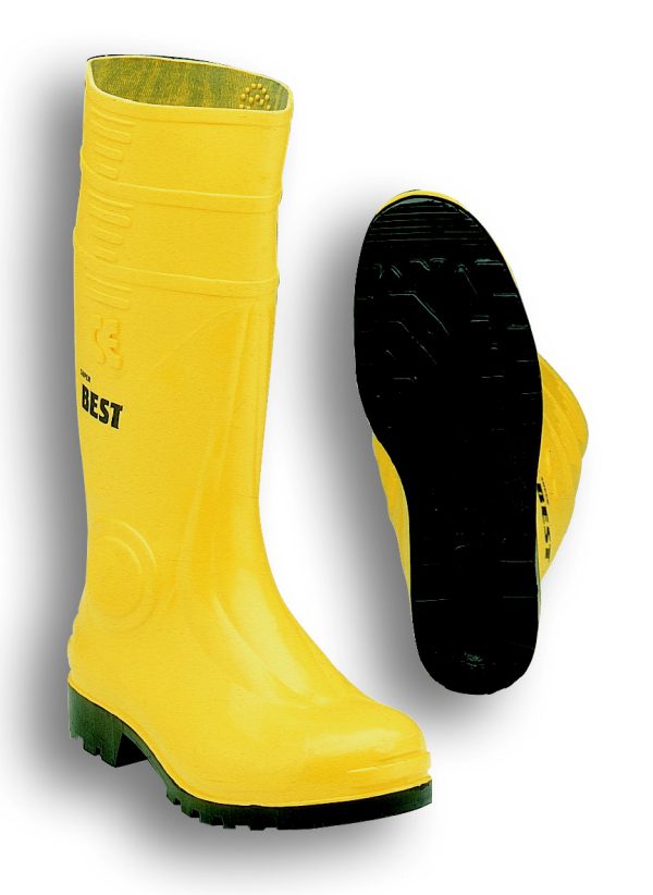 STIVALE PVC GIALLO NERO